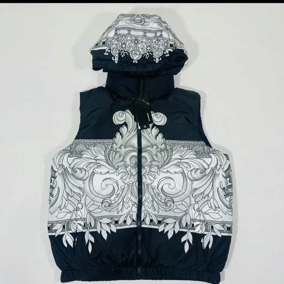 Versace men’s Renaissance Medusa Barocco Reversible Down filled Puffer Vest NEW - Picture 1 of 16